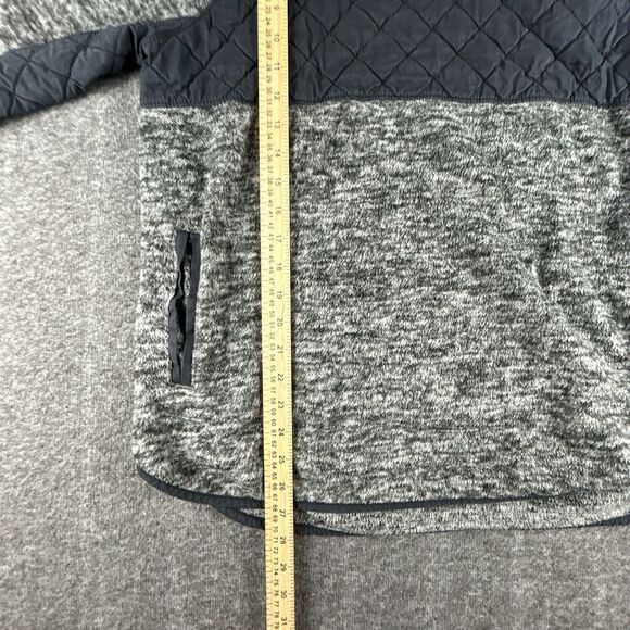 Abercrombie & Fitch Asymmetrical Snap Up Sweatshirt Women’s Sz L Quilted Fleece - Picture 8 of 8